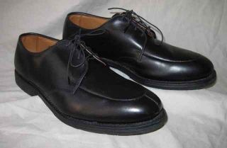 ALLEN EDMONDS KENNETT mens black leather split toe oxford shoes size