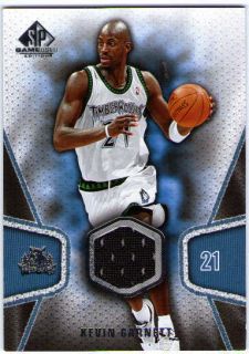 Kevin Garnett 2007 08 SP Game Used Jersey Swatch Fabric Card