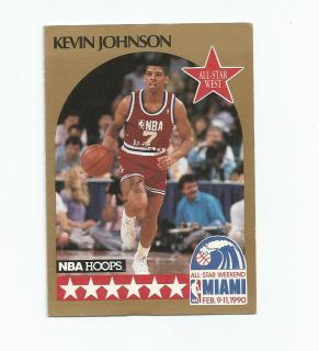 NBA Hoops Trading Card Kevin Johnson All Star West 1990 Phoenix Suns