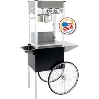 Commercial Popcorn Machine Popper + Cart   Professional Kettle Maker