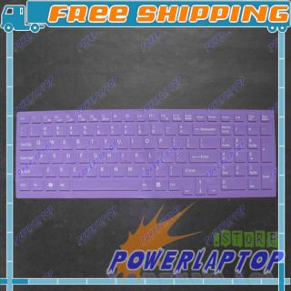 New Purple Keyboard Protectors Skin Cover for Sony Vaio VPC EB EB 15 5