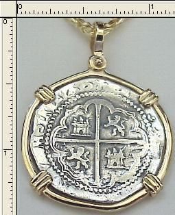 Pirate COB Reale Spanish Coin Jewelry Key West Treasure