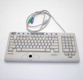 Compaq KB 9968 PS2 Keyboard with Trackball Mouse Hot Keys