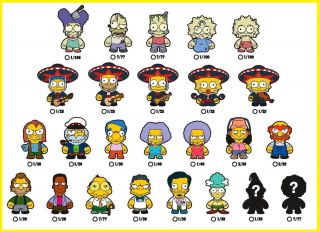 Kidrobot Simpsons Complete Set of 25 Series 2 Zombie Hans Moleman