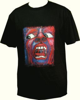 KING CRIMSON HANDPAINTED IN THE COURT OF THE CRIMSON KING t shirt size