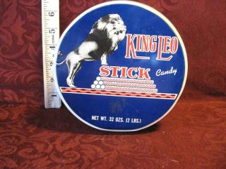 Vintage Advertising Tin Insulaters King Leo Stick Candy