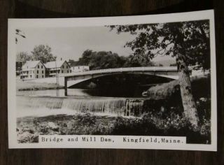 Bridge Mill Dam Kingfield Maine Me Photo Postcard