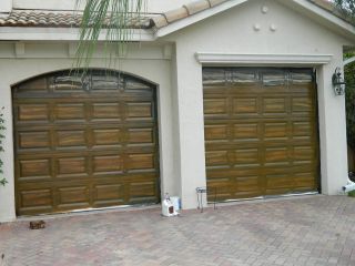 Painting in s Florida Fake Wood Garage Doors Kitchen Cabinets