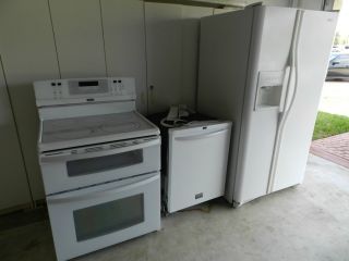 Kitchen Appliance Package Used Refrigerator Range w Double Oven