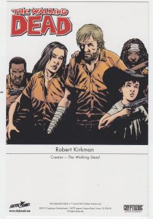 Comic Con Crytozoic The Walking Dead Promo Card Robert Kirkman