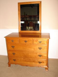 Kling Maple Dresser and Mirror 6 Drawer Chest Olde Orcharde Finish