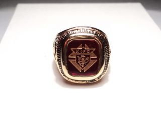 Knights of Columbus Gold Plated Ring Mens Size 11 A120