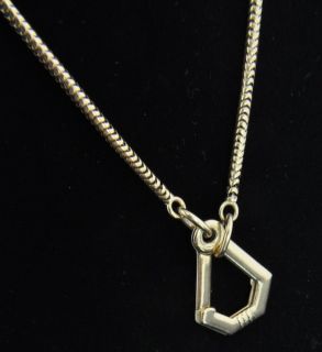 Kreisler Estate Vtg 14K Yellow Gold Watch Fob Snake Chain Necklace 18