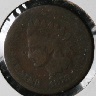 1878 Indian Cent Nicely Circulated Tough Semi Key Date RARE Old Indian