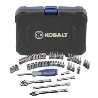 Kobalt 51 Piece Standard Metric Mechanics Tool Set with Case
