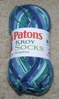 Patons Kroy Socks Yarn Cyan Jacquard Sock Yarn