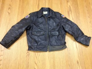 Vintage Memphis Motorcycle Police Jacket Leather NICE WORN LOOK Taylor