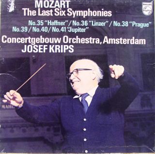 Krips Mozart Last Six Symphonies 3 LP VG 6998 010 Vinyl Record Italy