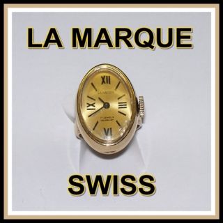La Marque Vintage 17J Ring Watch Swiss 10K RGP Fit Rite