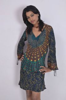 Printed Kaftans Beach Tunic Dresses Tops Indian Kurtis