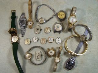 Ladies Vintage watches movements Parts Wittnauer Gruen Bulova Hamilton