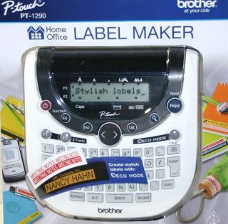 Brother P Touch Personal Label Maker PT 1290 w Tape New Label Those