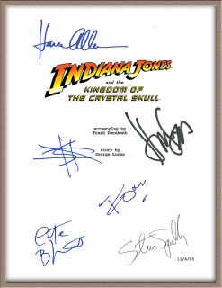 Harrison Ford Shia LaBeouf Signed x6 Indiana Jones 4 Crystal Skull