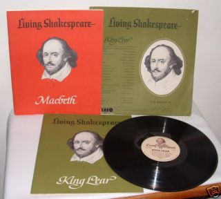 Living Shakespeare King Lear Script Book and Album