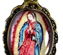 Virgin Mary Our Lady Of Guadalupe Medal Charm Bronze Bracelet Jesus