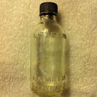 Vintage Listerine Glass Bottle Lambert Pharmacal Co with Cap