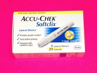 Lancet Device with 25 Lancets by Accu Chek Softclix