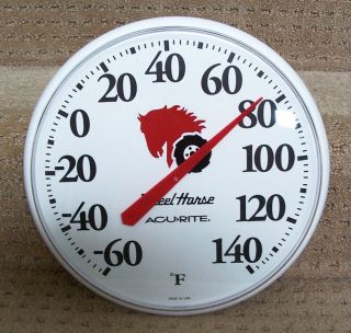 Large New Wheel Horse Lawn Garden Tractor Thermometer Indoor Outdoor