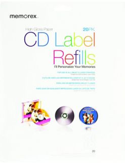 20pk CD Label Refills High Gloss Paper New Inkjet Laser Printer