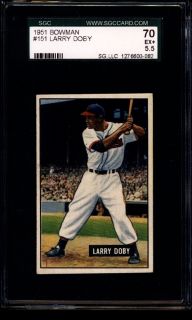 1951 Bowman 151 Larry Doby Indians SGC 70 5 5