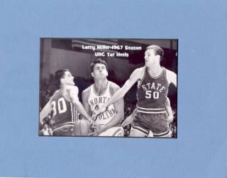 UNC Tar Heels 1960s Larry Miller Matted Game Photo