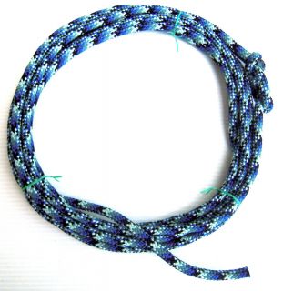 BLUE BLACK GRAY AND SILVER KID YOUTH LARIAT LASSO 3/8 X 18 TACK NEW