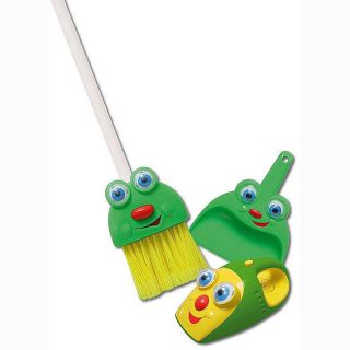 Children Kids Cleaning Set Laughing Larry Toy Green Talking Broom New