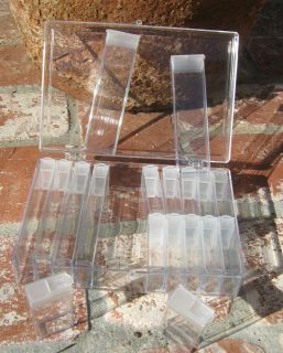 Set of 19 Clear Plastic Storage Boxes Beading Crafts Supplies Free