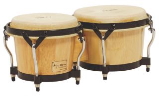 Quality Supremo Natural Wood Latin Bongo Percussion Drums Set