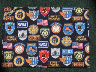 Pack N Play Cover LG 26x38 Law Enforcement Badges