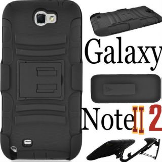 NEW BLACK RUGGED HARD Soft CASE COVER STAND HOLSTER SAMSUNG GALAXY