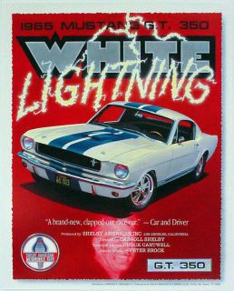 Ford Shelby Mustang GT350 WhiteLightning poster by Lawrence Gardinier