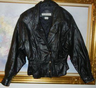 Maggie Lawrence Leather Jacket Womens Sz M