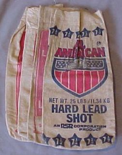 Vintage Hard Lead Shot Bags 1 All American 3 Lawrence Brand