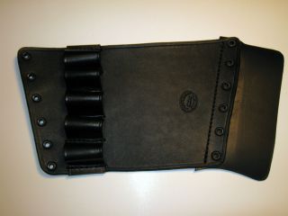 Black Custom Leather Butt Cuff 12 16ga Shotgun Shell Holder
