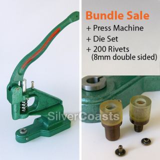 Press Machine Punch Tool Fastener Stud Sewing Leather Craft 8mm