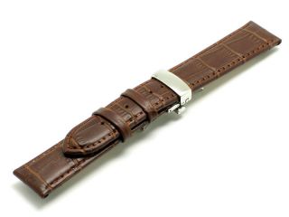 18mm Leather Watch Band Deployment Clasp Fits Omega Etc