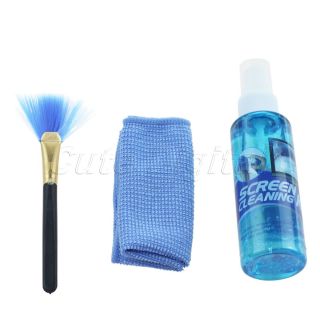 LCD LED Plasma Computer Monitor Screen Cleaning Cleaner Kit Cloth 3