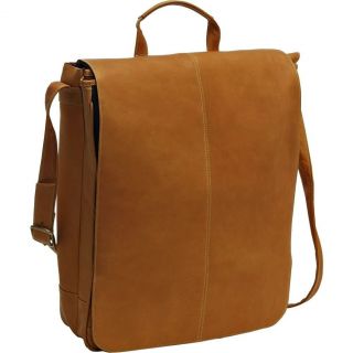 Le Donne Leather 17 Vertical VAQUETTA Leather Laptop Messenger Bag