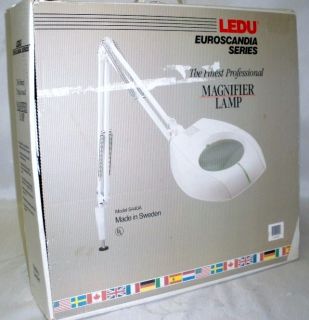 LEDU EUROSCANDIA S440A PROFESSIONAL MAGNIFIER CLAMP LAMP SWEDEN